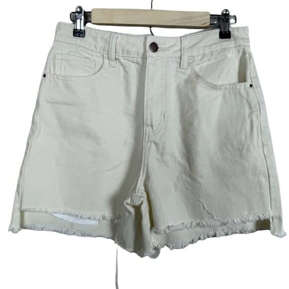 NWT Treasure & Bond Size 30 Ivory Antique Cut Off Shorts High Rise Step Hem - Picture 2 of 7